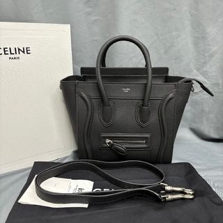 CELINE - セリーヌ ラゲージ ナノドラムドカーフスキン ブラック