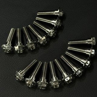 64チタン M8×30mm 16本 ブレーキ ディスク ボルト Ni m1295(パーツ)