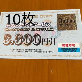 ノジマ株主優待券ネットプリントサービス10枚(その他)