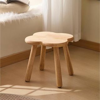 【人気商品】Pinyunxuan木製の雲の形をした可愛いスツール 簡易いす パタ(その他)