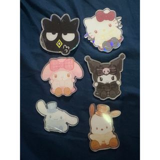 アクリル バツ丸 キティちゃん クロミ マイメロ ポチャッコ シナモロール(キャラクターグッズ)