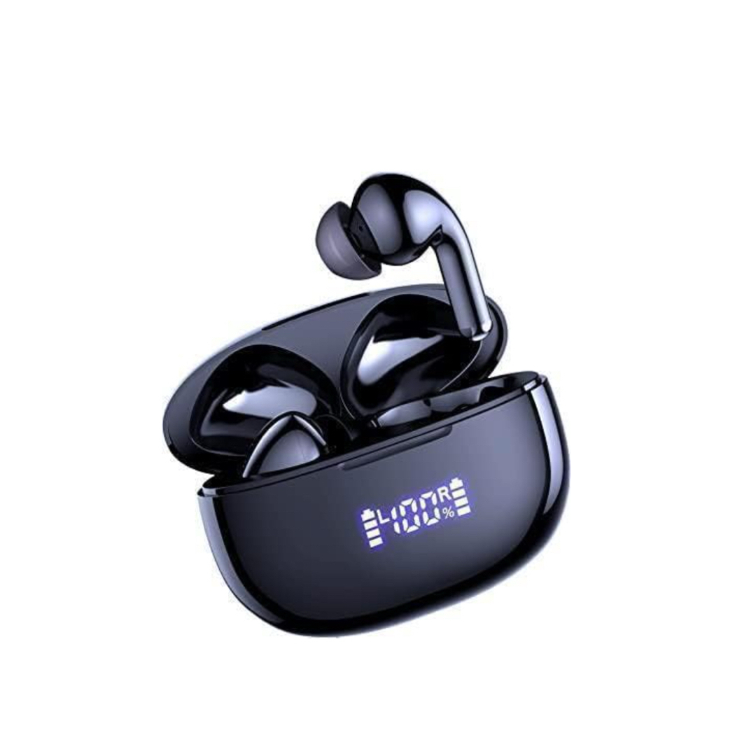 Bluetooth イヤホンワイヤレス 数字LEDディスプレイ表示 スマホ/家電/カメラのオーディオ機器(ヘッドフォン/イヤフォン)の商品写真