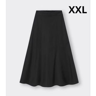 GU ジーユー　リネンブレンドフレアロングスカート　　XXLサイズ　大きいサイズ
