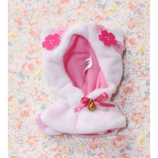 桜ねこさんと桜うさぎさんのケープ 花びらねこ ぬいぐるみ用 帽子 ガチャ(ぬいぐるみ)