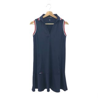 アールエルエックス(RLX（RalphLauren）)の良好 RLX Ralph Lauren アールエルエックスラルフローレン  ワンピース サイズ:S  ネイビー  レディース ゴルフ ロゴ ノースリーブ　240001154206(ひざ丈ワンピース)