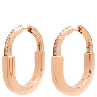 Tiffany & Co. - ティファニー Tiffany & Co ピアス ロック ミディアム ダイヤ K18PG ローズゴールド ピンクゴールド 750PG 18金 72302410 【箱】【中古】