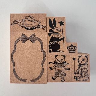 kinotoricoさん ハンコ6点セット 国内作家 スタンプ(印鑑/スタンプ/朱肉)