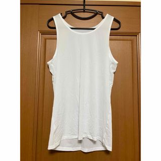 ユニクロ(UNIQLO)のユニクロ　エアリズム　AIRism ホワイト タンクトップ　メンズ　L(タンクトップ)
