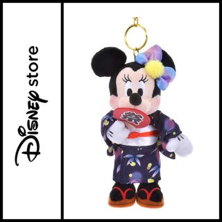 ミニーマウス(ミニーマウス)の新品︎✿ディズニー ミニー ぬいぐるみキーチェーン 日本Matsuri 浴衣 祭り(キャラクターグッズ)