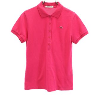 ラコステ(LACOSTE)の古着 LACOSTE ラコステ 日本製 半袖 ポロシャツ 38 ピンク レディース(ポロシャツ)
