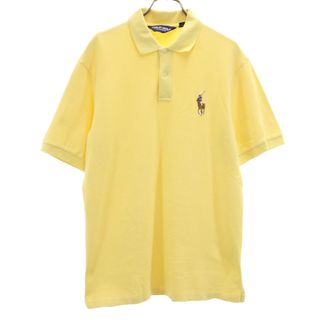 ポロゴルフ(Polo Golf)の古着 POLO GOLF ポロゴルフ 半袖 ポロシャツ M イエロー ナイガイ 鹿の子地 メンズ(ポロシャツ)