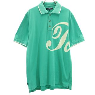 トミー(TOMMY)の古着 TOMMY トミー 日本製 半袖 ポロシャツ XL グリーン 鹿の子 トミーヒルフィガー メンズ(ポロシャツ)