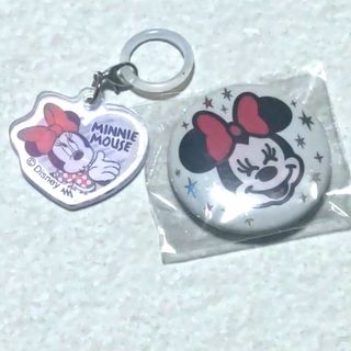 ミニーマウス(ミニーマウス)のディズニー ミニーマウス 目印チャーム 缶バッジ セット(キャラクターグッズ)