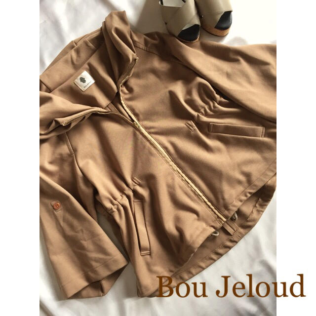 Bou Jeloud(ブージュルード)の ◆Bou Jeloud◆春に♪柔らか素材フード付きジャケット◆size 38◆ レディースのジャケット/アウター(ノーカラージャケット)の商品写真