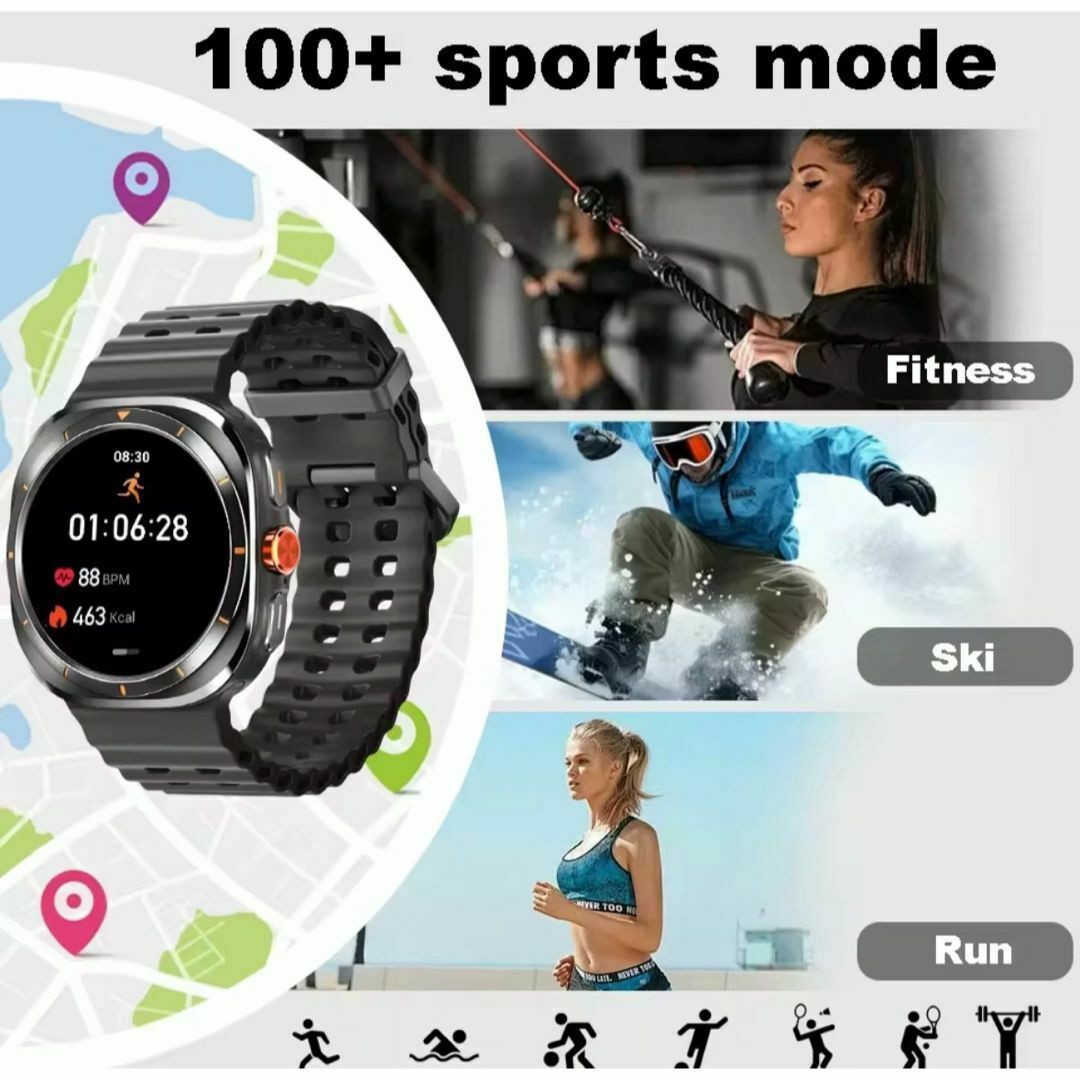 【新品•未使用】LAXASFIT スマートウォッチ GT7 ウルトラ メンズの時計(腕時計(デジタル))の商品写真
