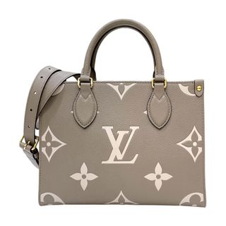 LOUIS VUITTON - 　ルイ・ヴィトン LOUIS VUITTON オンザゴーPM M45779 トゥルトレールクレーム モノグラム・バイカラー アンプラント レディース トートバッグ