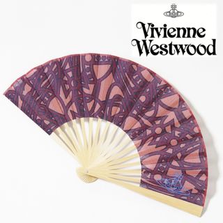 ヴィヴィアンウエストウッド(Vivienne Westwood)の《ヴィヴィアンウエストウッド》箱付新品 ビッグオーブ総柄扇子＋刺繍入ハンカチ(その他)