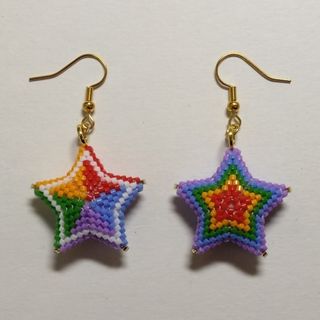 デリカビーズピアス(星)②(ピアス)