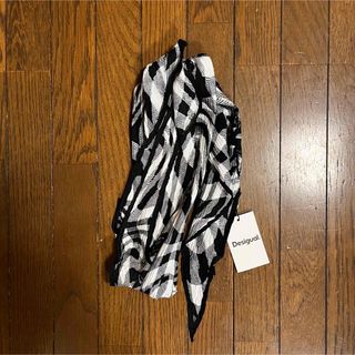 デシグアル(DESIGUAL)の新品タグ付☆DESIGUALデシグアル プリーツスカーフ ギンガムチェック(バンダナ/スカーフ)