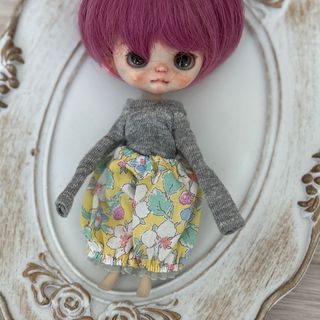 プチブライス　アウトフィット　リバティ生地のかぼちゃパンツ9(その他)