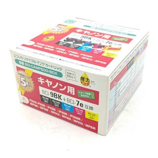 【中古・未使用品】[訳あり] エコリカ 汎用プリンターインク ECI-CAMP500/BOX 5色パック 互換 リサイクルインクカートリッジ キヤノン用(PC周辺機器)