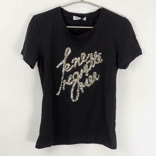 【中古・未使用品】MONTAR モンター ライダース ストレッチ 半袖 Tシャツ スパンコール S ブラック レディース 乗馬 馬術(その他)