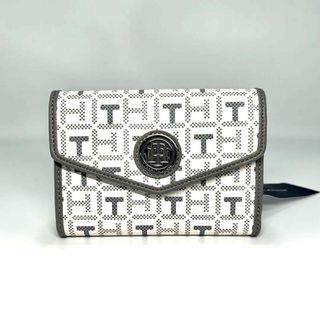 トミーヒルフィガー(TOMMY HILFIGER)の☆新品タグ付き☆トミーヒルフィガー 三つ折り財布 ホワイト/グレー(財布)