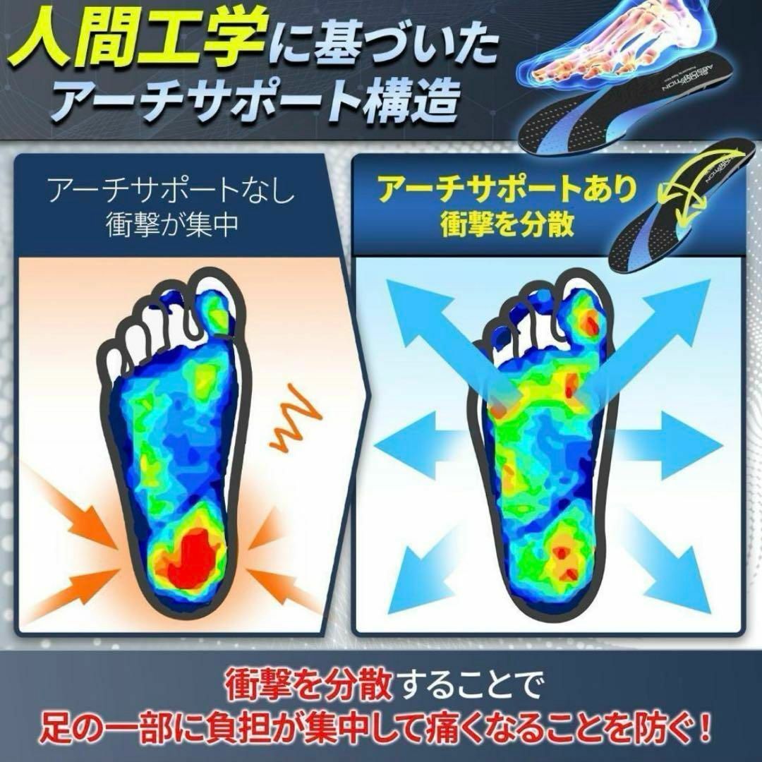 衝撃吸収⭐Rela Kino インソール スポーツ AIRSOLE Lサイズ メンズのアクセサリー(その他)の商品写真