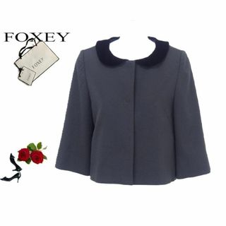 フォクシー(FOXEY)の美品★FOXEY/フォクシー"ダイヤモンドマトラッセ"　リボンブローチ付 40(その他)