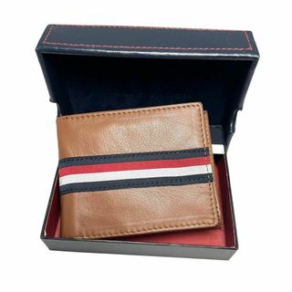 トミーヒルフィガー(TOMMY HILFIGER)の☆新品☆TOMMY HILFIGER ブラウンレザー二つ折り財布(折り財布)