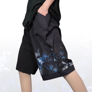 ニーアクロージング(NieR Clothing)のNieR TWO-TONE甚平ハーフパンツ【GRADATION和柄九尾】(ショートパンツ)