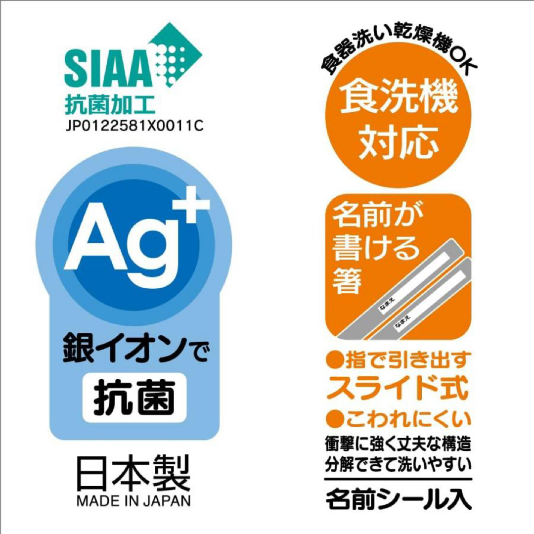サンリオ(サンリオ)のスケーター　トリオセット　箸　スプーン　フォーク　遠足　ピクニック　学校　旅行 インテリア/住まい/日用品のキッチン/食器(弁当用品)の商品写真