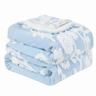 新品 lattefine 2枚合わせ 毛布 ダブル 厚手 マイクロファイバーブラ(布団)