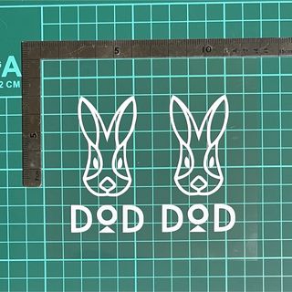 DOD ディーオーディー　アウトドア　カッティングステッカー　白2枚