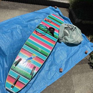 美品！キャッチサーフ　ソフトボード　7ft リーシュ　ワックス　ボードカバー付き