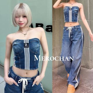 ダーリッチ(Darich)のDarich リメイクライクデニムベアトップ(ベアトップ/チューブトップ)