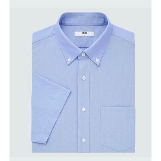 UNIQLO - ユニクロ ドライ ノンアイロン ジャージーシャツ 半袖 UNIQLO ブルー