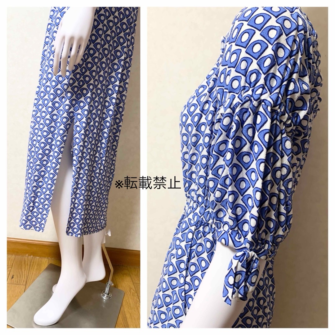 DIANE von FURSTENBERG(ダイアンフォンファステンバーグ)の新品同様ダイアンフォンファステンバーグ ジオメトリックアート 2wayワンピース レディースのワンピース(ロングワンピース/マキシワンピース)の商品写真