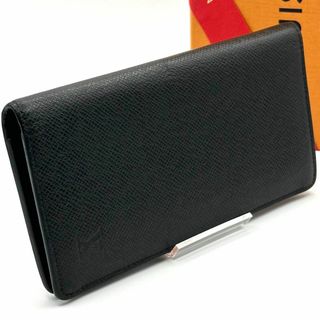 ルイヴィトン(LOUIS VUITTON)の【極美品】ルイヴィトン タイガ ポルトフォイユ ブラザ 長財布 黒 メンズ(長財布)