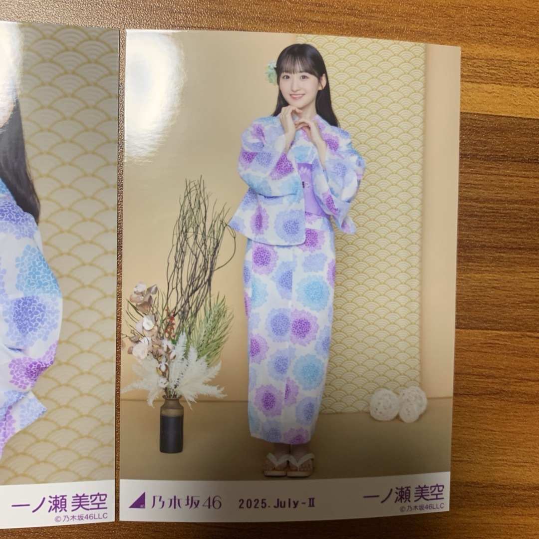 乃木坂46 一ノ瀬美空　真夏の全国ツアー　2025 浴衣　生写真　3種コンプ エンタメ/ホビーのタレントグッズ(アイドルグッズ)の商品写真