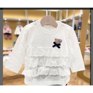 ファミリア(familiar)のfamiliar フリル付き長袖シャツ 80cm(Ｔシャツ)