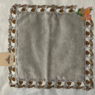 近沢レース　ライスカレー　タオルハンカチ　グレー(ハンカチ)