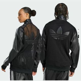 アディダス(adidas)のアディダス × ジェレミースコット メッシュレザー トラックジャケット　スキズ(ナイロンジャケット)