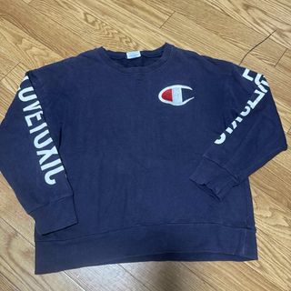 チャンピオン(Champion)の子供服 女の子 ロンＴ トレーナー ネイビー Champion 150サイズ中古(Tシャツ/カットソー)