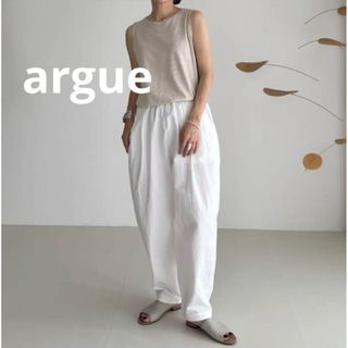 アギュー(ARGUE)のargue BUFFY VINTAGE PANTS/WHITE サイズ①(カジュアルパンツ)