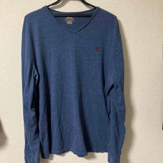 ポロラルフローレン(POLO RALPH LAUREN)のPolo Ralph Lauren ネイビー Vネック L(Tシャツ/カットソー(半袖/袖なし))