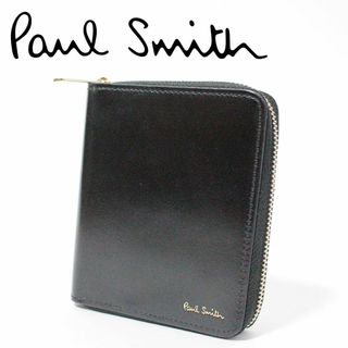 ポールスミス(Paul Smith)の新品 ポールスミス 47300円 コードバン ラウンドファスナー折り財布 黒(折り財布)
