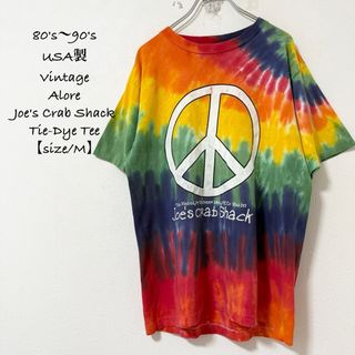 80s90s★Aloreアローレ★ビンテージ★タイダイTシャツ★ラブ&ピース★M