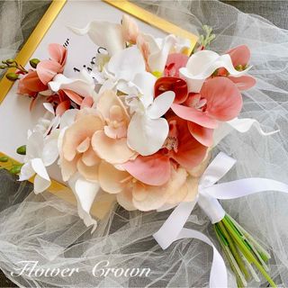 クラッチブーケ 結婚式 ウエディングブーケ アーティフィシャルフラワー 造花