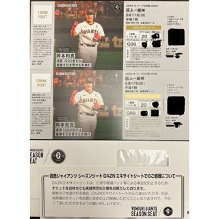 【8月17日】東京ドーム 巨人vs 阪神戦　エキサイトシートペアチケット